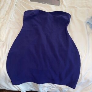 Likely Strapless Dress in Deep Blue